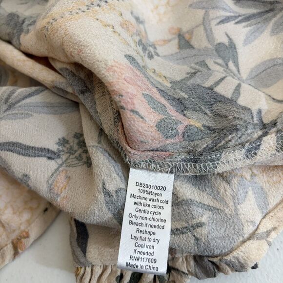 Downeast Blouse Women's Small Long Sleeve Lightweight Top Boho Casual Shirt - Picture 7 of 8